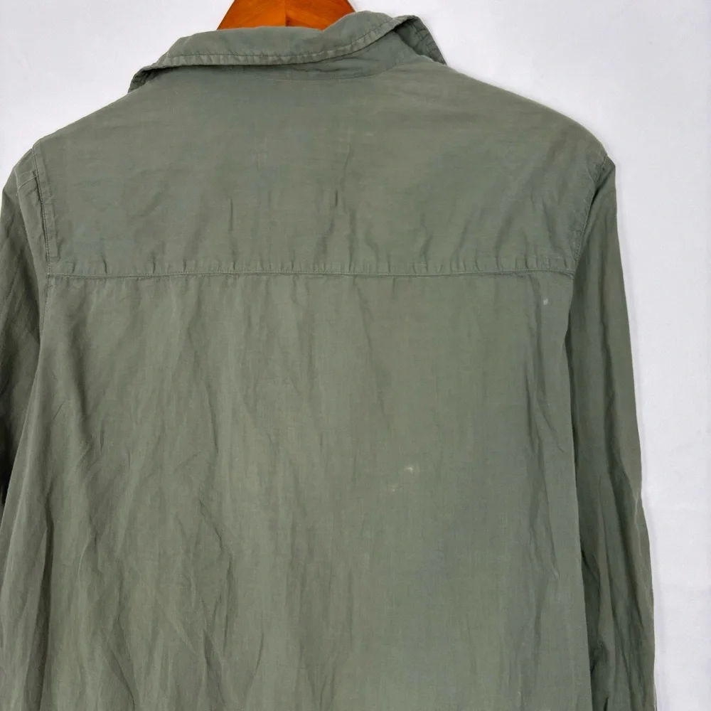 Grayson The Changemaker Dress Green Size D2‎ Cotton Lightweight Button Up